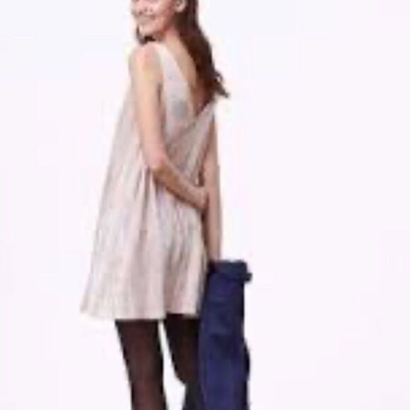 Loft NWT sleeveless v neck crushed velvet swing dress size 8 - Picture 3 of 13